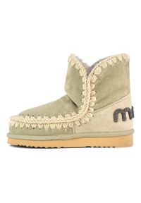 Mou - MOU ESKIMO 18 GLITTER LOGO Śniegowce damskie. Kolor: brązowy. Materiał: materiał, wełna, zamsz. Szerokość cholewki: normalna. Sezon: zima. Styl: elegancki, klasyczny, glamour #4