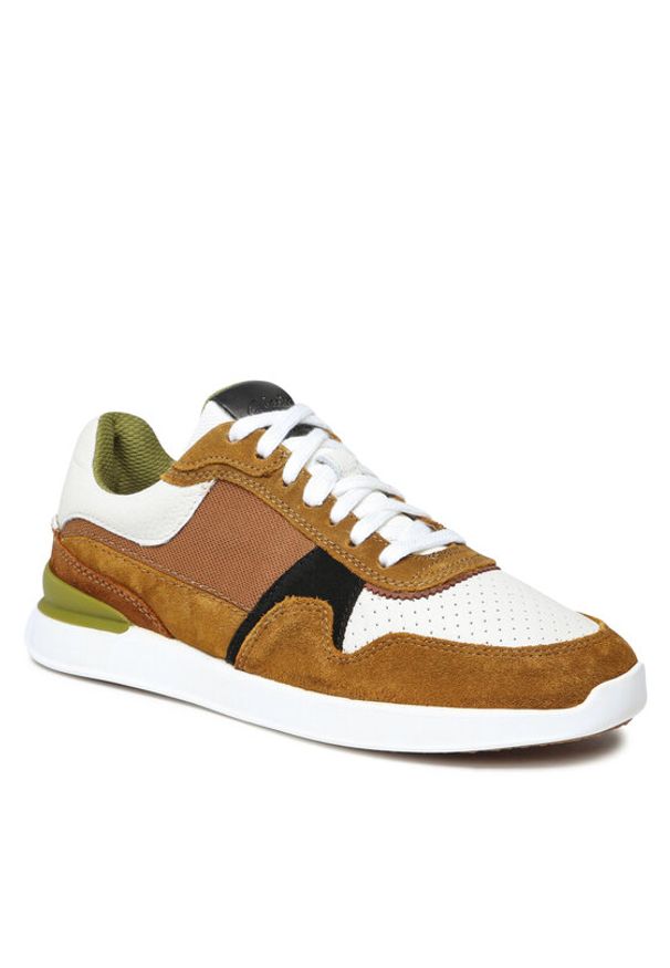 Clarks Sneakersy 26164247 Brązowy. Kolor: brązowy. Materiał: zamsz, skóra