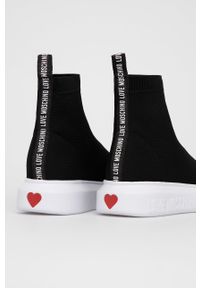 Love Moschino - Buty. Nosek buta: okrągły. Kolor: czarny. Materiał: guma. Obcas: na platformie #3