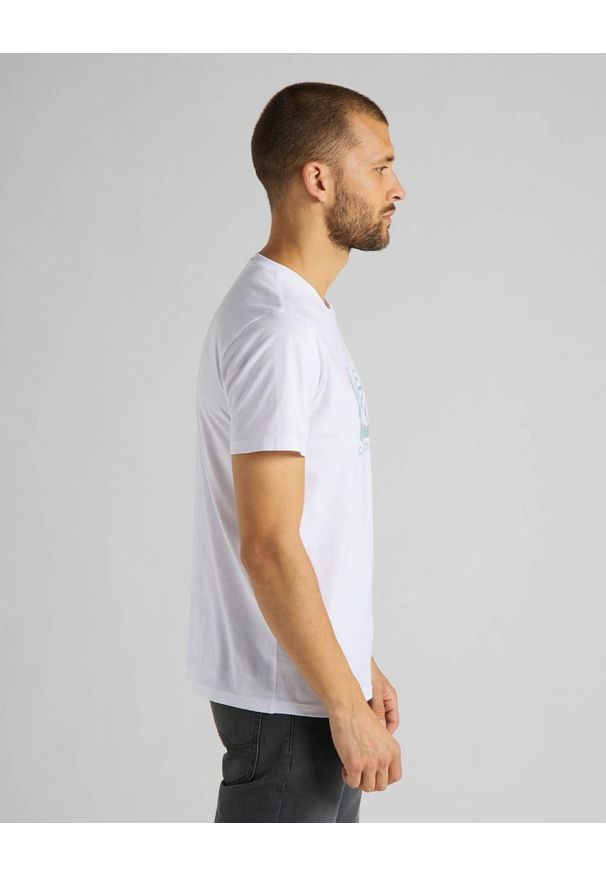 Lee - LEE SS 70S LOGO TEE MĘSKI T-SHIRT WHITE L62NFQ12 112114725