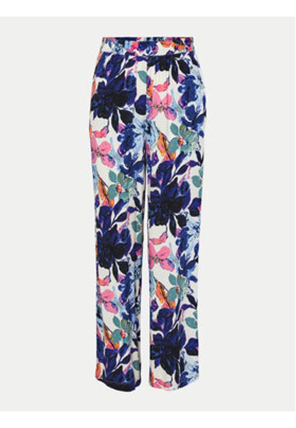 YAS Spodnie materiałowe Alara 26033658 Kolorowy Loose Fit. Materiał: wiskoza. Wzór: kolorowy