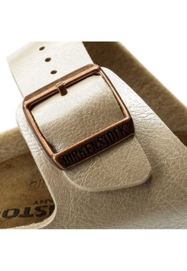 Birkenstock Klapki Arizona Birko-Flor 1009921 Złoty. Kolor: złoty. Materiał: skóra