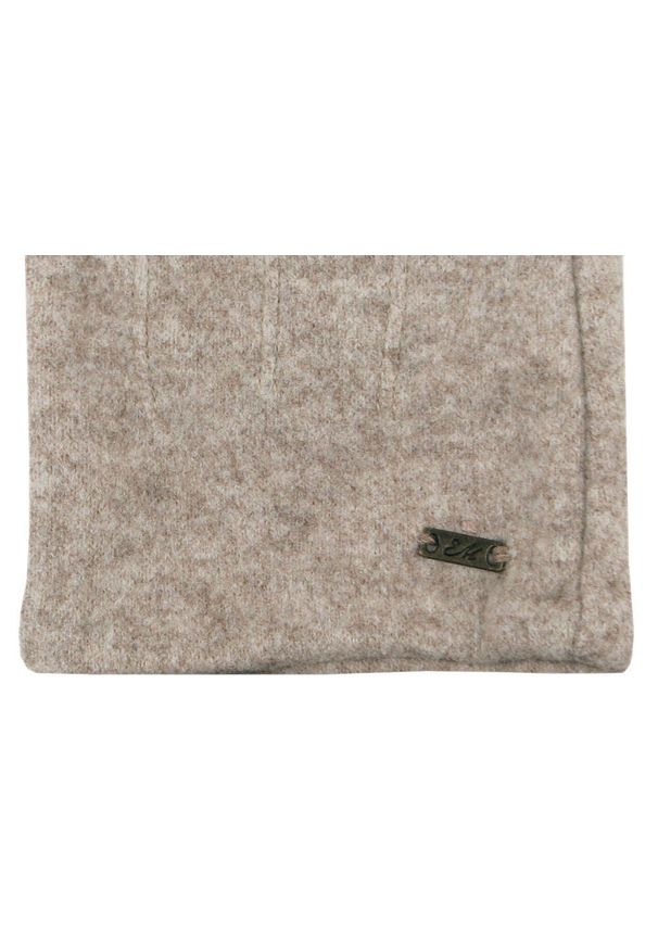 EM Men's Accessories - Delikatne i Wygodne Rękawiczki z Wełną - Męskie - Jasny Beż, Melanż. Kolor: beżowy, wielokolorowy, brązowy. Materiał: poliester, wełna, wiskoza. Wzór: melanż. Sezon: zima, jesień