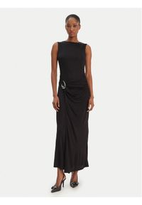 Hugo - HUGO Sukienka wieczorowa Nastasiel 50554034 Czarny Slim Fit. Kolor: czarny. Materiał: wiskoza. Styl: wizytowy #1