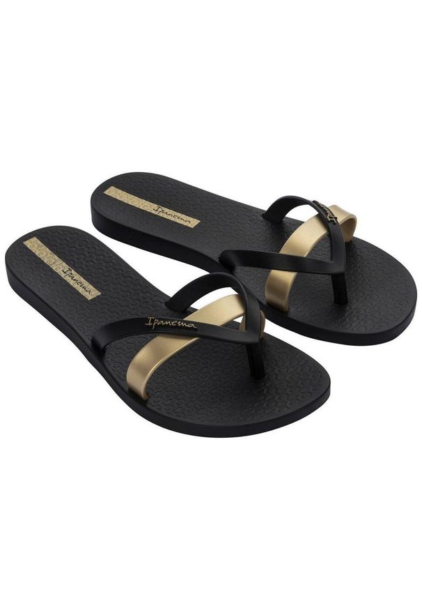 Japonki damskie Ipanema Kirei. Kolor: czarny. Materiał: syntetyk, materiał. Styl: sportowy