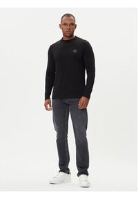 Karl Lagerfeld - KARL LAGERFELD Longsleeve 755052 554235 Czarny Regular Fit. Typ kołnierza: dekolt w karo. Kolor: czarny. Materiał: bawełna. Długość rękawa: długi rękaw #4