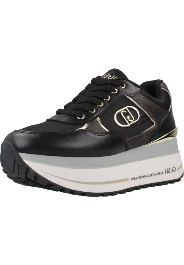 Liu Jo - Kapcie LIU-JO MAXI WONDER PLUS Czarny. Kolor: czarny. Materiał: tkanina, skóra. Styl: sportowy