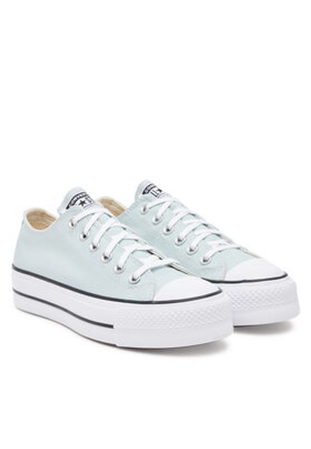 Converse Trampki Chuck Taylor All Star Lift Platform A11876C Błękitny. Kolor: niebieski. Materiał: materiał. Obcas: na platformie