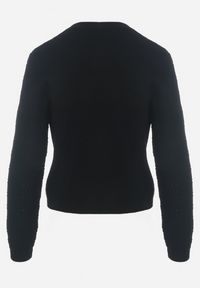 Born2be - Czarny Klasyczny Sweter z Napami Tavai. Kolor: czarny. Długość rękawa: długi rękaw. Długość: długie. Styl: klasyczny #5