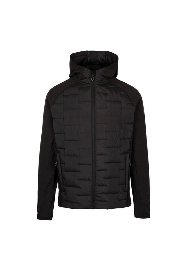 TRESPASS - Męska ocieplana kurtka Trespass Heber L. Kolor: czarny. Sezon: jesień. Sport: turystyka piesza