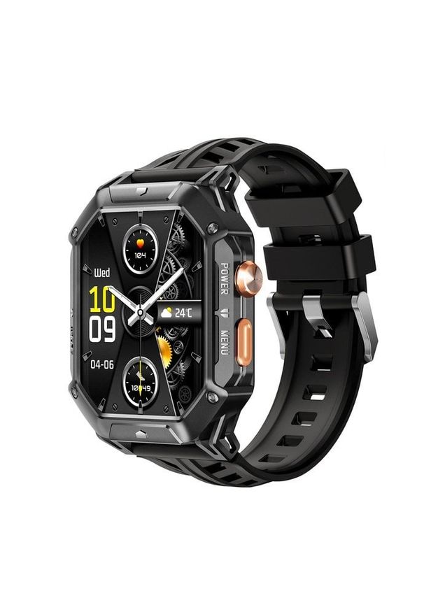 Smartwatch Oukitel BT80 Czarny (BT80-BK/OL). Rodzaj zegarka: smartwatch. Kolor: czarny