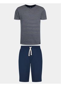 Henderson Piżama 41295 Granatowy Regular Fit. Kolor: niebieski. Materiał: bawełna #1