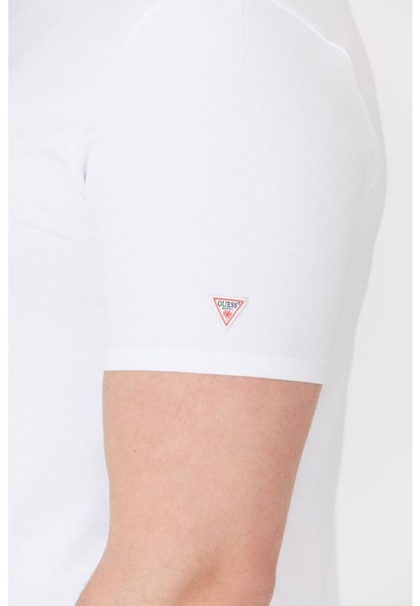 Guess - GUESS Biały t-shirt męski beachwear, Rozmiar M. Kolor: biały