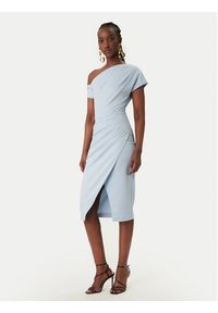 Rinascimento Sukienka koktajlowa CFC0127793003 Błękitny Slim Fit. Kolor: niebieski. Materiał: syntetyk. Styl: wizytowy #3
