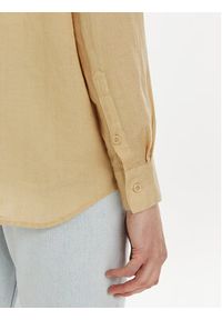 TOMMY HILFIGER - Tommy Hilfiger Koszula WW0WW42037 Beżowy Relaxed Fit. Kolor: beżowy. Materiał: len #4