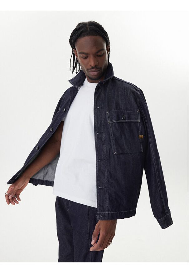 G-Star RAW - G-Star Raw Koszula jeansowa Mosa D26462-D577 Granatowy Relaxed Fit. Kolor: niebieski. Materiał: bawełna