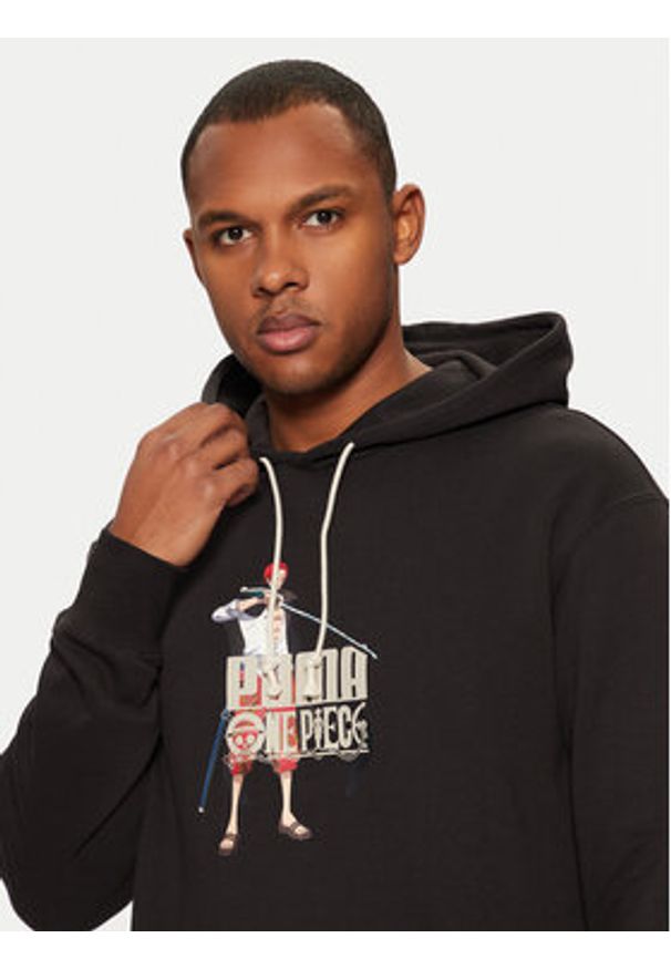 Puma Bluza One Piece 624666 Czarny Regular Fit. Kolor: czarny. Materiał: bawełna