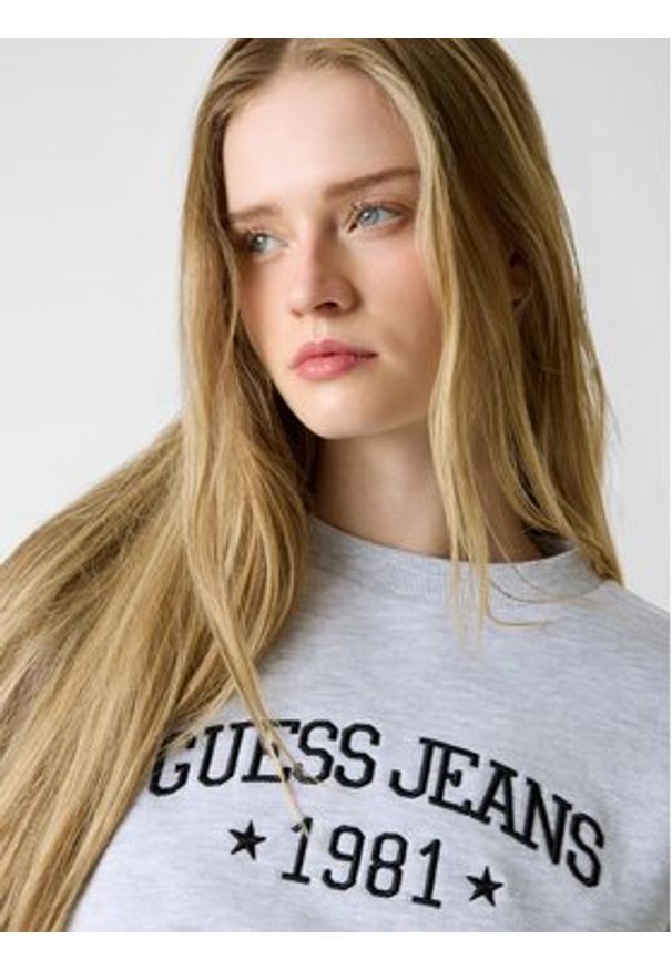 Guess Jeans Bluza W6RQ03 K68I4 Szary Relaxed Fit. Kolor: szary. Materiał: bawełna