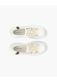 Inuikii - Sneakersy damskie INUIKII MATILDA CANVAS LOW. Okazja: na co dzień. Kolor: kremowy. Materiał: materiał, jeans, bawełna, guma. Szerokość cholewki: normalna #5