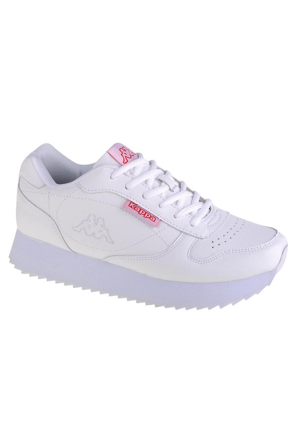 Buty sportowe Sneakersy damskie, Kappa Base II PF. Kolor: biały, czerwony, wielokolorowy. Materiał: guma, materiał, tkanina, syntetyk. Sport: turystyka piesza