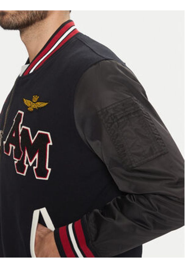 Aeronautica Militare Kurtka bomber 242AF484CT3413 Czarny Regular Fit. Kolor: czarny. Materiał: bawełna, syntetyk