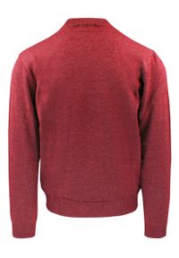 Sweter dla Mężczyzny - Lasota - Czerwony, Krótki Zamek. Kolor: czerwony. Materiał: akryl, bawełna. Długość: krótkie. Sezon: zima, jesień