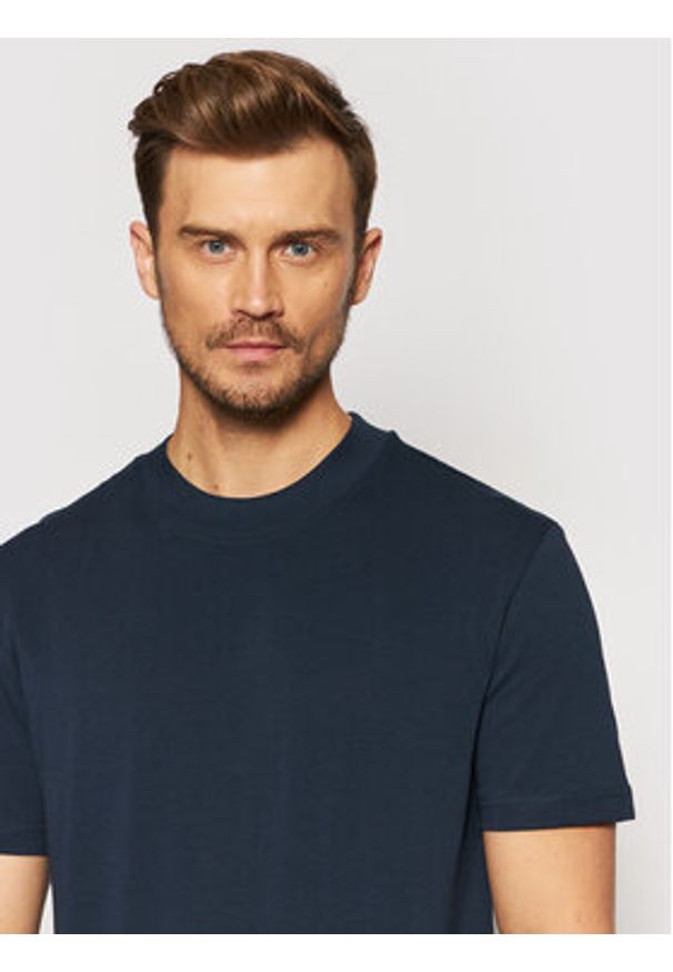 Selected Homme T-Shirt Colman 16077385 Granatowy Relaxed Fit. Kolor: niebieski. Materiał: bawełna