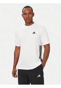 Adidas - adidas T-Shirt Workout Essentials Base 3-Stripes KD0699 Biały Regular Fit. Kolor: biały. Materiał: syntetyk #1