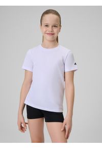 4f - 4F Komplet sportowy na WF (koszulka+spodenki+worek) dziewczęcy - multikolor 146/152 (10-12 lat). Kolor: wielokolorowy. Materiał: skóra, bawełna, materiał. Długość: krótkie. Wzór: gładki. Sezon: lato. Sport: fitness #2