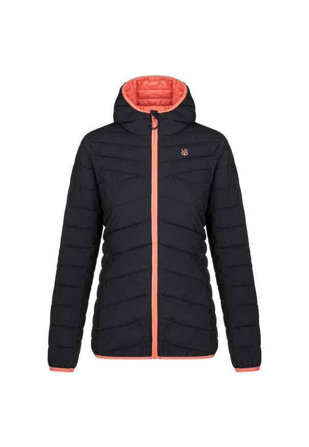 WINTER TIME - Damska kurtka zimowa Loap Irrimana. Typ kołnierza: kaptur. Kolor: fioletowy, wielokolorowy, pomarańczowy. Sezon: zima. Styl: sportowy