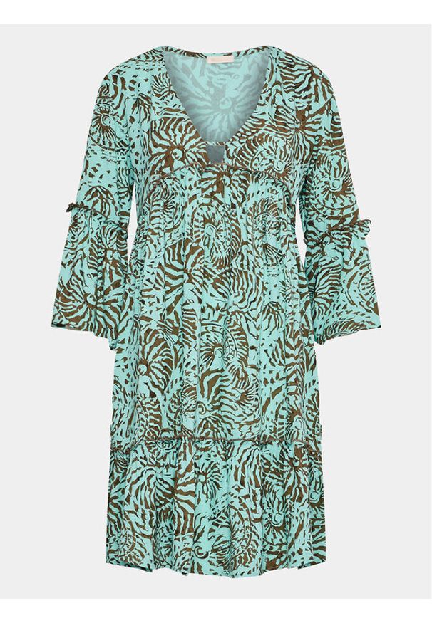 SELMARK - Sukienka letnia Selmark. Kolor: zielony. Materiał: wiskoza. Sezon: lato