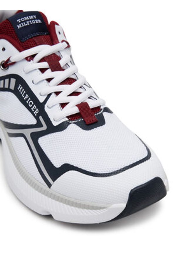 TOMMY HILFIGER - Tommy Hilfiger Sneakersy Th Dynafast Tech FM0FM05450 Biały. Kolor: biały. Materiał: skóra