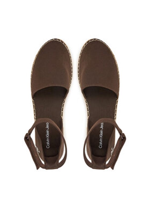 Calvin Klein Jeans Espadryle Flatform Espadrille Sling Mg YW0YW01735 Brązowy. Kolor: brązowy. Materiał: materiał