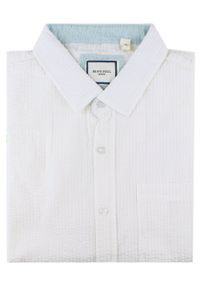 Weekendowa Koszula Męska z Kory Bawełnianej - Brave Soul - Biała. Kolor: biały. Materiał: bawełna. Styl: sportowy #6