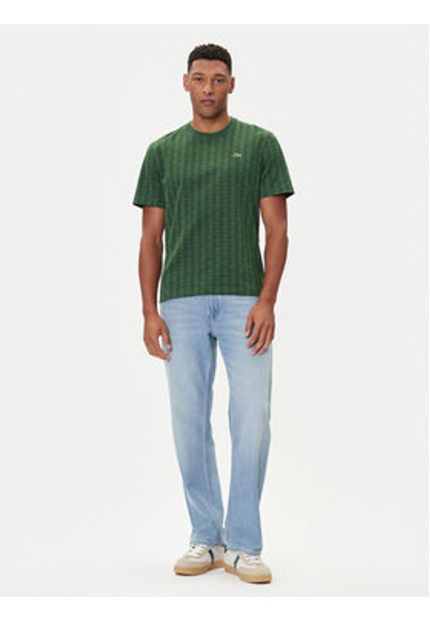 Lacoste T-Shirt TH5902 Zielony Classic Fit. Kolor: zielony. Materiał: bawełna
