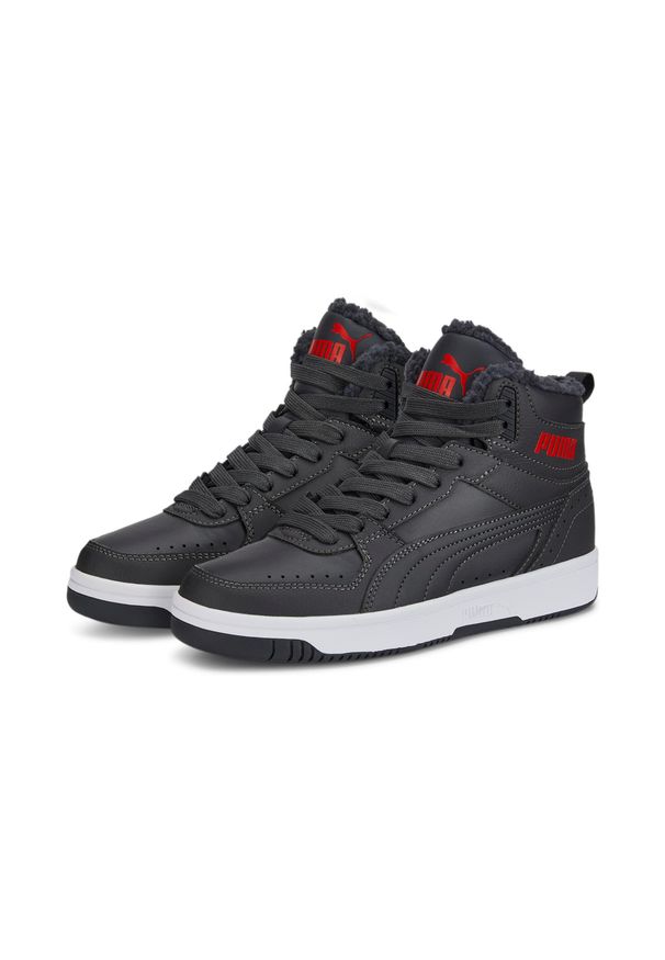 Buty do chodzenia Puma REBOUND JOY FUR JR. Kolor: wielokolorowy, szary. Materiał: guma, materiał, syntetyk. Sport: turystyka piesza