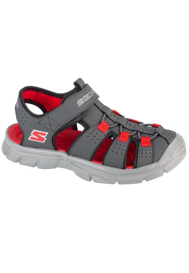 skechers - Sandały chłopięce, Relix Sandal. Kolor: szary