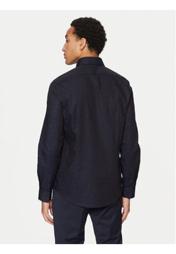 Calvin Klein Koszula K10K113840 Granatowy Slim Fit. Kolor: niebieski. Materiał: bawełna