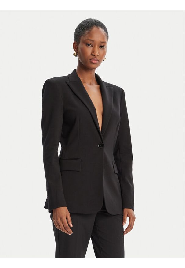 Pinko - PINKO Marynarka 104903 A24C Czarny Regular Fit. Kolor: czarny. Materiał: syntetyk