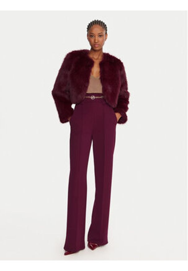 Rinascimento Spodnie materiałowe CFC0126219003 Bordowy Regular Fit. Kolor: czerwony. Materiał: syntetyk