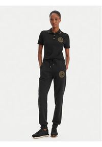 Versace Jeans Couture Spodnie dresowe 80HAAT02 CF01T Czarny Regular Fit. Kolor: czarny. Materiał: bawełna #4