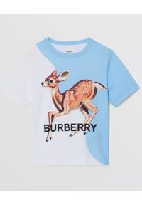 BURBERRY CHILDREN - Bawełniana koszulka z nadrukiem 3-14 lat. Kolor: biały. Materiał: bawełna. Długość rękawa: krótki rękaw. Wzór: nadruk. Sezon: lato
