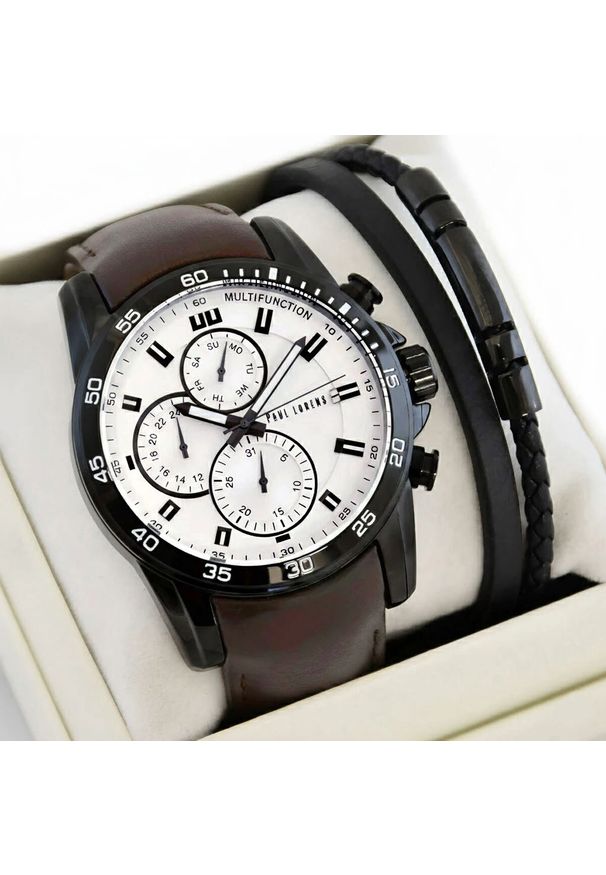 Zestaw męski zegarek Paul Lorens MATIAS-3B1 + bransoletka