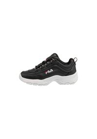 Sneakersy dziewczęce Fila Strada Low. Zapięcie: sznurówki. Kolor: czarny. Materiał: materiał, syntetyk. Szerokość cholewki: normalna. Sport: turystyka piesza #1