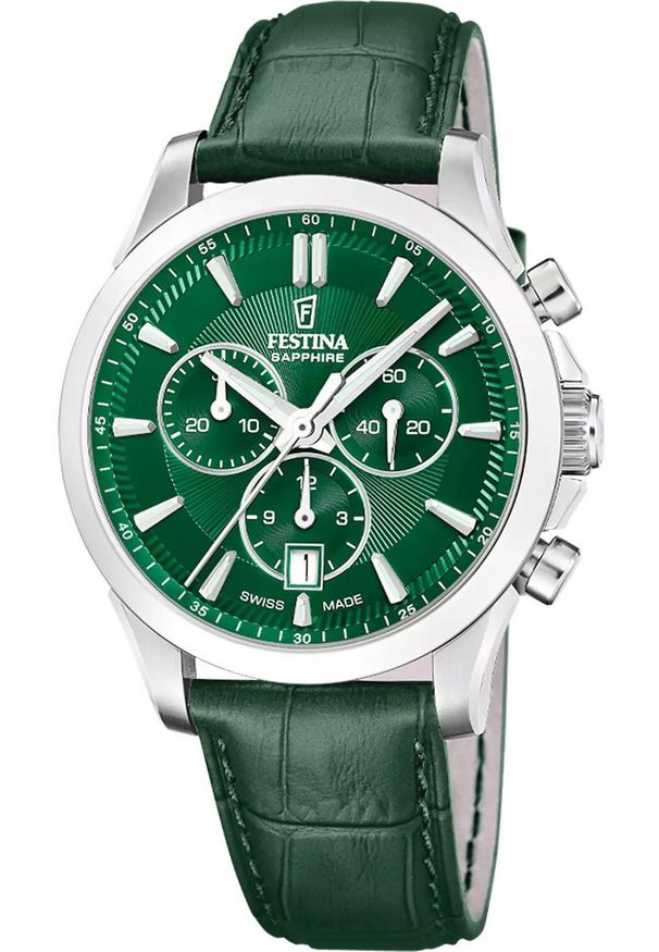 Zegarek Festina Zegarek męski Festina F20094-4 zielony. Kolor: zielony