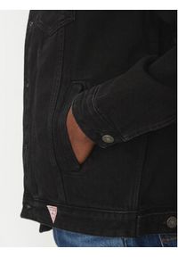 Guess Jeans Kurtka jeansowa M4BN38 D5EK2 Czarny Regular Fit. Kolor: czarny. Materiał: bawełna #4