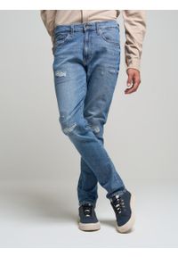 Big-Star - Spodnie jeans męskie Terry Carrot 265. Okazja: na co dzień. Kolor: niebieski. Styl: casual, sportowy #6