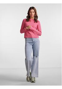 Pieces Sweter 17098262 Różowy Regular Fit. Kolor: różowy. Materiał: syntetyk