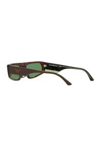Emporio Armani Okulary przeciwsłoneczne męskie kolor brązowy. Kształt: prostokątne. Kolor: brązowy