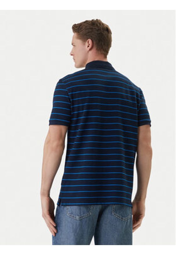 Calvin Klein Jeans Polo LV04RF216G Granatowy Regular Fit. Typ kołnierza: polo. Kolor: niebieski. Materiał: bawełna